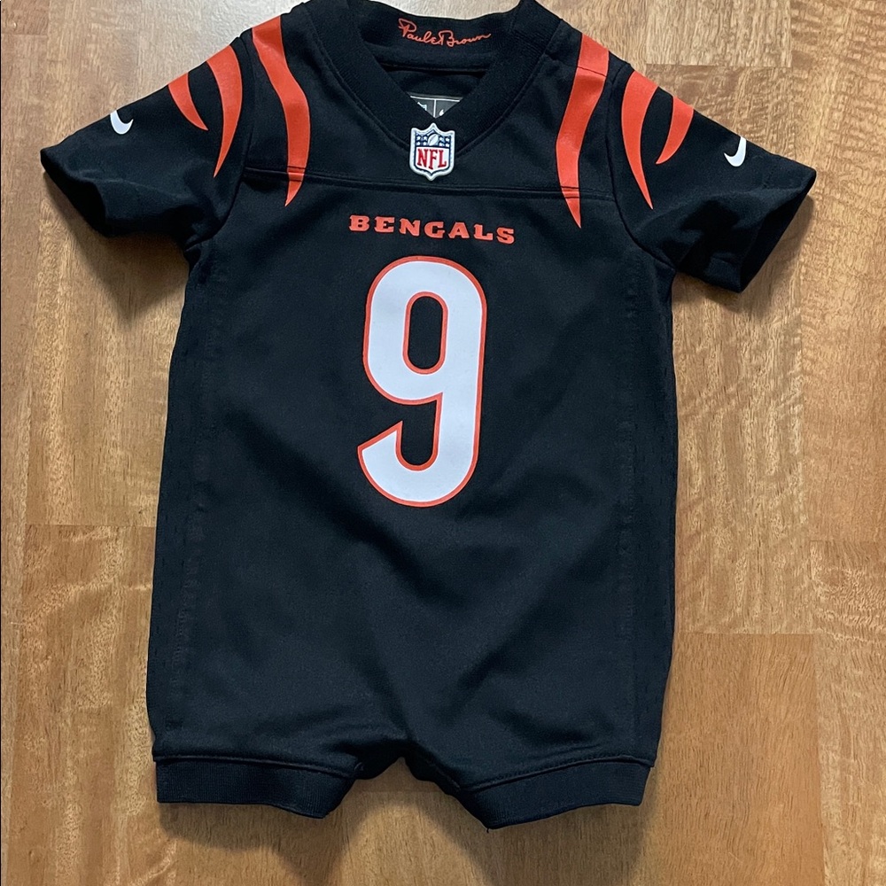 Nike NFL Bengals Joe Burrow 0-3m Jersey Romper